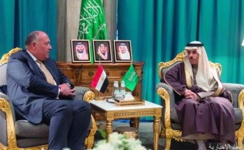 “فيصل بن فرحان” يبحث ووزيرُ خارجية مصر الأوضاع في غزة وسبل وقف التصعيد العسكري