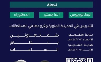 جامعة طيبة تعلن عن فرص تعاون للكفاءات الوطنية للتدريس بنظام الساعات