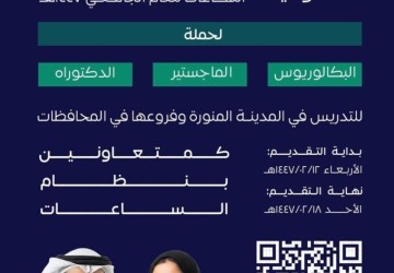 جامعة طيبة تعلن عن فرص تعاون للكفاءات الوطنية للتدريس بنظام الساعات
