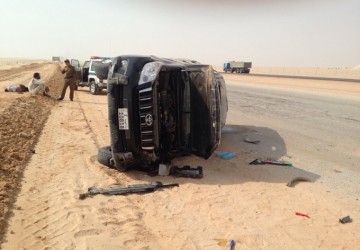 وفاة آسيوي في حادث إنقلاب على طريق الخفجي – أبو حدرية