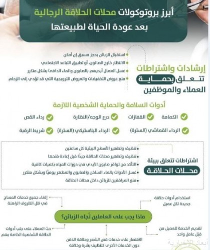 الشؤون البلدية تعلن بروتوكولات استئناف نشاط صالونات التجميل النسائية ومحلات الحلاقة الرجالية صحيفة أبعاد الإخبارية