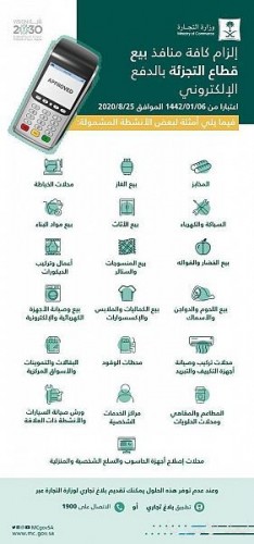 البرنامج الوطني لمكافحة التستر إلزام منافذ بيع قطاع التجزئة بتوفير وسائل الدفع الإلكتروني ابتداء من اليوم صحيفة أبعاد الإخبارية