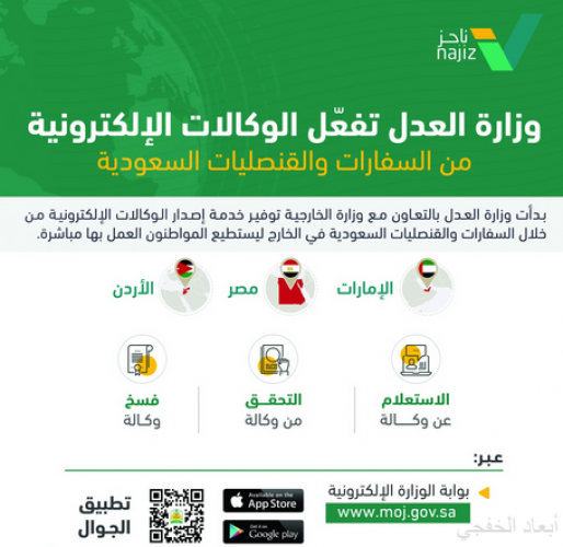العدل إصدار 328 وكالة إلكترونية خارج المملكة صحيفة أبعاد الإخبارية
