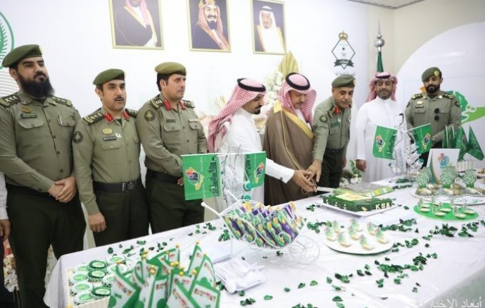 جوازات الخفجي تحتفي باليوم الوطني السعودي ٩٢