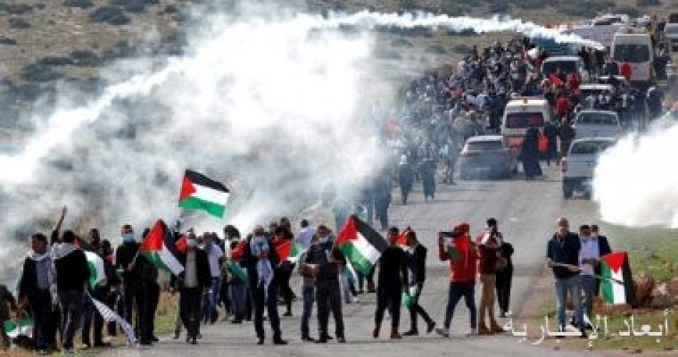 إصابة عشرات الفلسطينيين خلال مواجهات مع الجيش الإسرائيلى جنوب نابلس