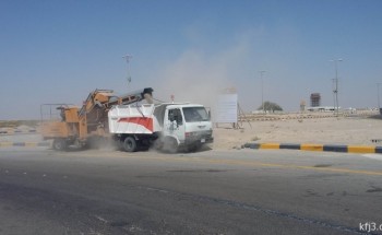 بلدية الخفجي تستأنف حملات النظافة وتزل 7200م3 من مخلفات البناء