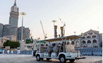 “عربات قولف” لنقل كبار السن على مدار الساعة بالمسجد الحرام