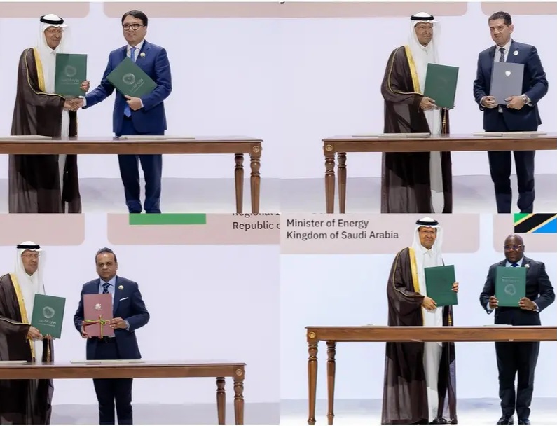 سمو وزير الطاقة وزير الصناعة والثروة المعدنية يوقّع أربع مذكرات تفاهم مع الوزراء المعنيين في منغوليا وتنزانيا وقبرص وموريشيوس للتعاون في مجالات الطاقة