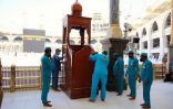 تجهيز منبر خطبة الجمعة في المسجد الحرام وفق إجراءات احترازية