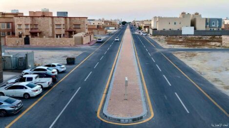 بلدية الخفجي تنتهى من أعمال تطوير شارع الظهران بمساحة 19085 متر مربع