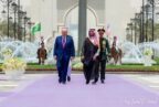 سمو ولي العهد يستقبل رئيس الولايات المتحدة الأمريكية في الديوان الملكي بقصر اليمامة ويقيم مأدبة غداء رسمية تكريمًا لفخامته