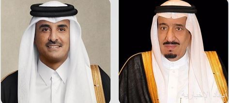 خادم الحرمين الشريفين يتلقى برقيات تهنئة من قيادة دولة قطر بمناسبة نجاح الفحوصات الطبية