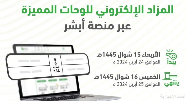 “المرور”: طرح مزاد اللوحات المميزة الإلكتروني غدًا الأربعاء